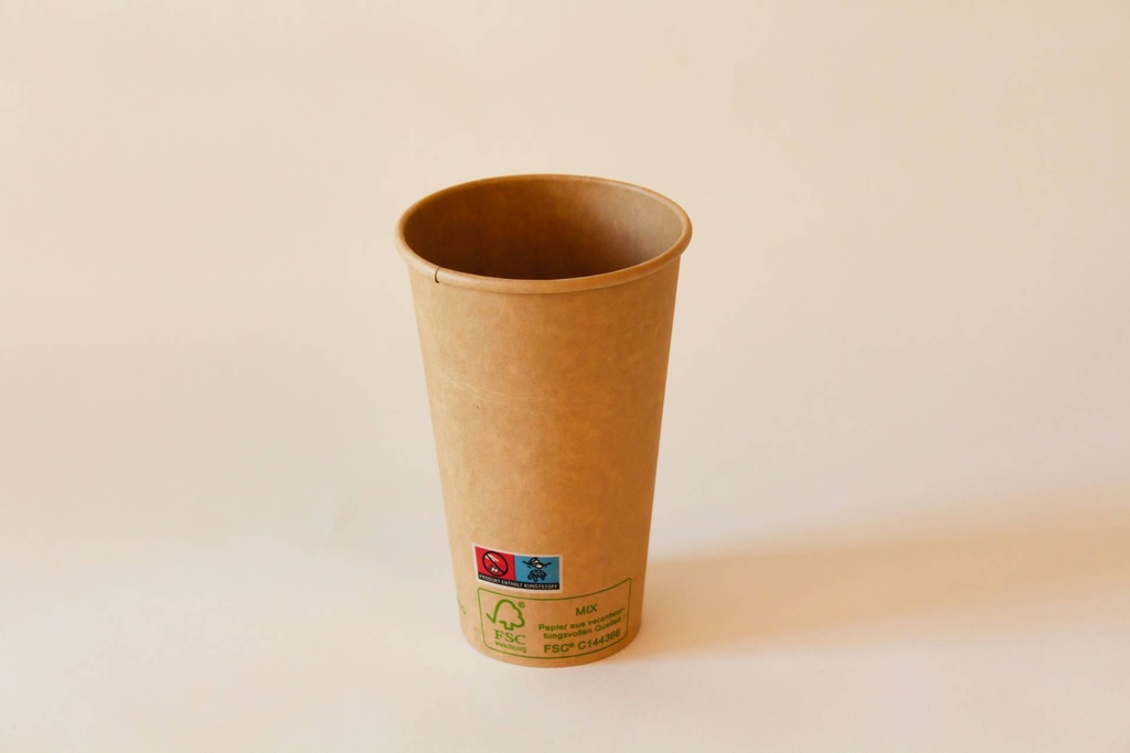 Kaffeebecher Ø90mm/400ml ohne Deckel / braun / 1000 Stk.