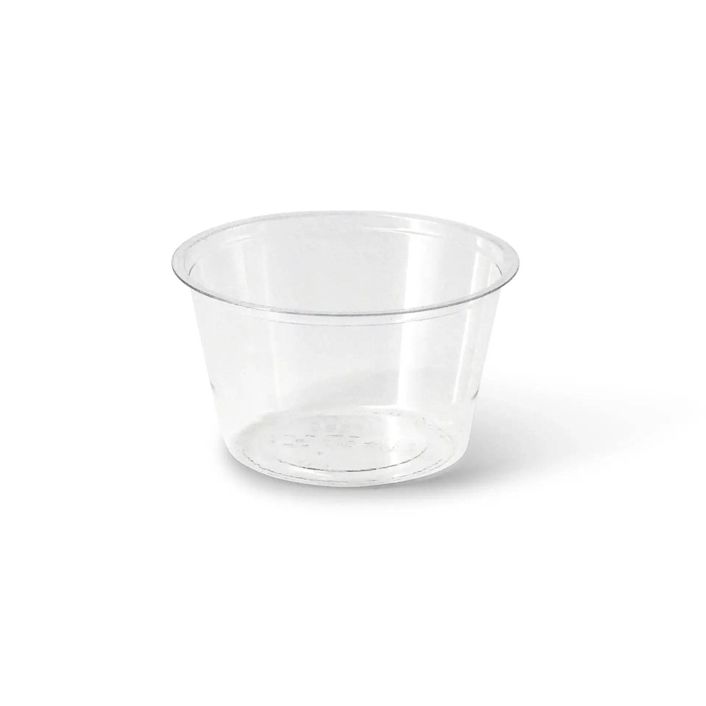 Dressingbecher rPET Ø75mm/80ml – 1000 Stück 2000 Stk. / ohne Deckel / Transparent