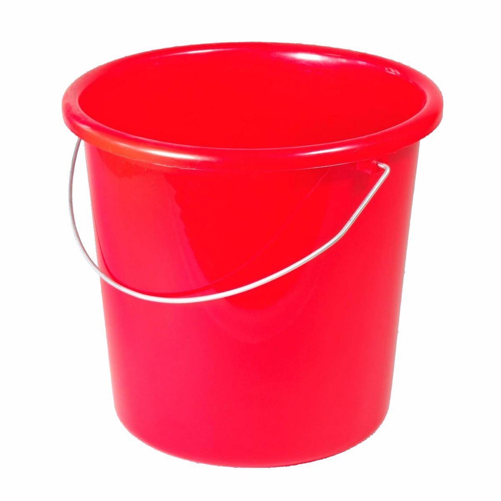 Eimer mit Metallbügel, 5 Liter | rot