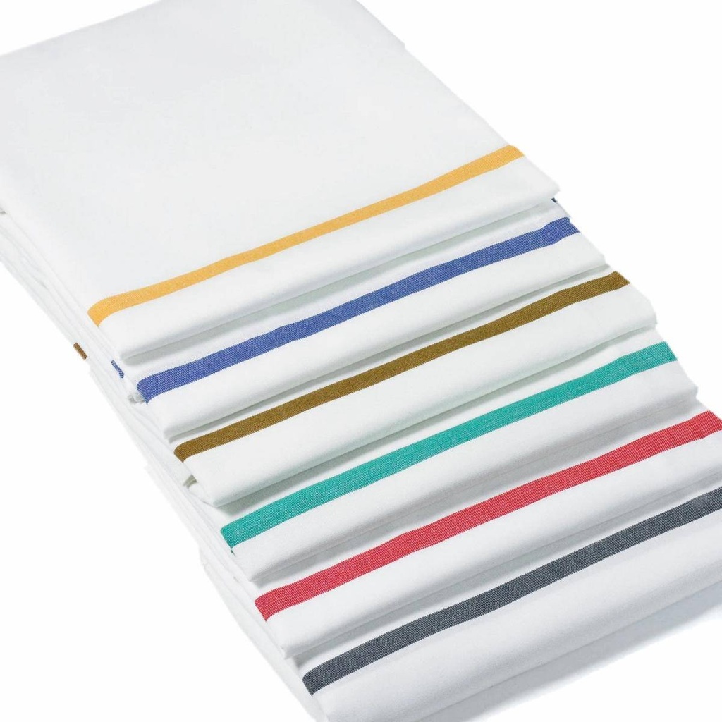 Wäschesack, selbstöffnend BWQ mit Knebel, Gewebe 100% Polyester | weiß mit Farbstreifen rot