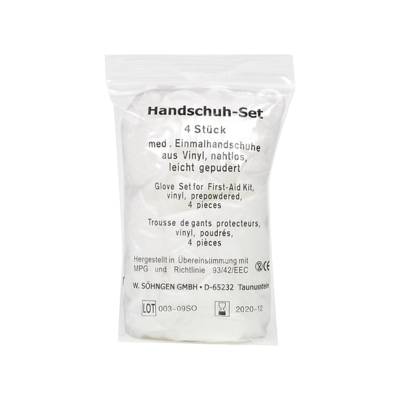 Handschuh-Set, Vinyl groß | 4 Stück, gepudert
