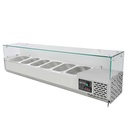 Pizzakühltisch / 2-türig "grau" inkl. Kühlaufsatz GN1/3, 1510 x 800 mm