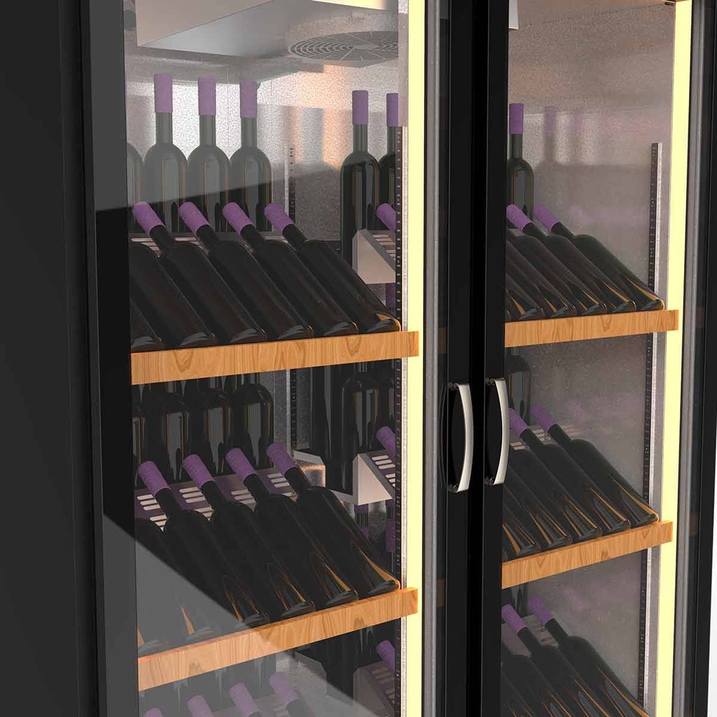 TOPLINE Weinkühlschrank Schwarz, 1852 Liter, 315 Flaschen, 2055 x 735 mm