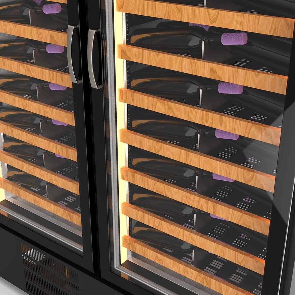 TOPLINE Weinkühlschrank Schwarz, 1852 Liter, 315 Flaschen, 2055 x 735 mm