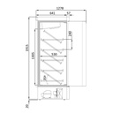 TOPLINE Weinkühlschrank Schwarz, 2 Zonen asymmetrisch, 1000 Liter, 1250 x 770 mm