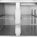 Kühltisch / 2 Türen & 4 Schubladen inkl. Aufkantung - Monoblock, 2230 x 700 mm