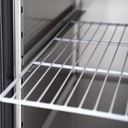Salattheke / 4-fach mit Türen, Glasaufbau, für 6x GN 1/1 "grau", 2500 x 800 mm