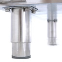 Salattheke / 4-fach mit Türen, Glasaufbau, für 6x GN 1/1 "grau", 2500 x 800 mm