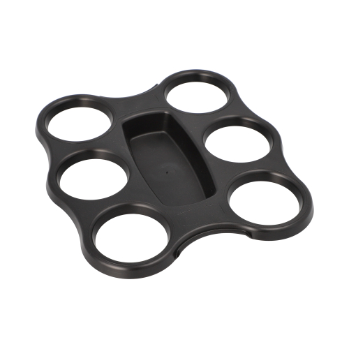 3 Becher-Trays, PS 22,4 cm x 24,4 cm x 2,4 cm schwarz für 6 Becher