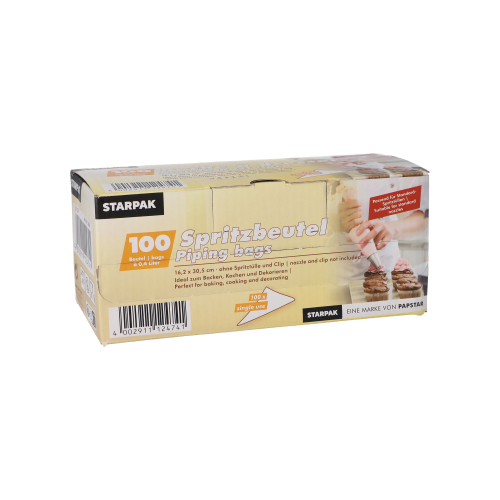 100 Spritzbeutel 0,4 L 30,5 cm x 16,2 cm transparent