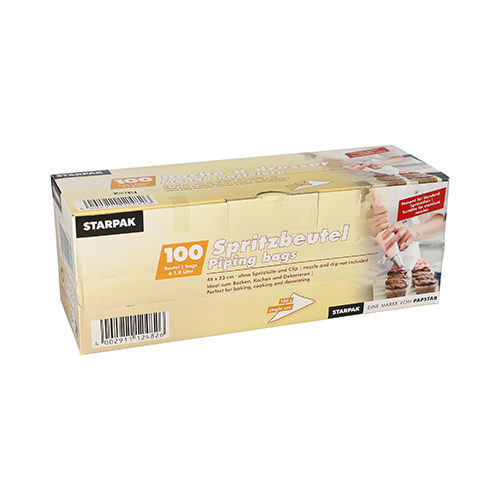 100 Spritzbeutel 1,8 L 46 cm x 23 cm transparent