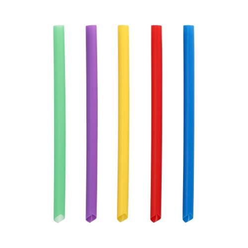 200 Mehrweg-Bubble Tea Halme PP Ø 12 mm · 20 cm farbig sortiert einseitig spitz