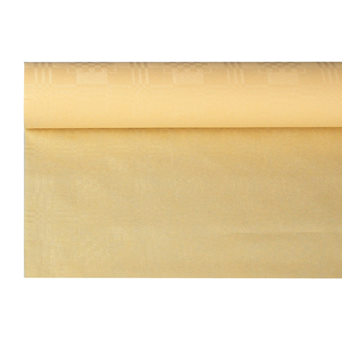 Papiertischtuch mit Damastprägung 6 m x 1,2 m creme
