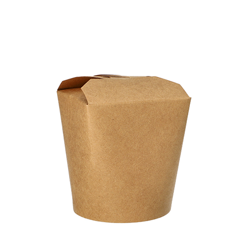 25 Snackboxen, Pappe rund 470 ml 9,8 cm x 8,2 cm x 7 cm braun