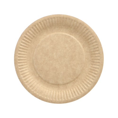 20 Teller, Pappe "pure" rund Ø 19 cm braun