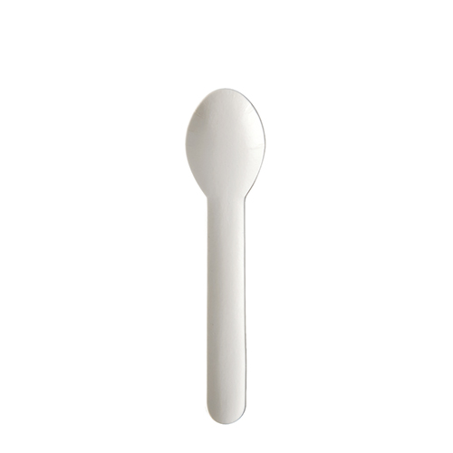 6 Kaffeelöffel, Papier "pure" 13 cm weiss