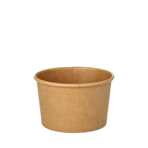 25 Suppenbecher, Pappe rund 230 ml Ø 9,8 cm · 6 cm braun
