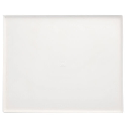 10 Servierplatten, Zuckerrohr "pure" eckig 26,5 cm x 32,5 cm x 1 cm weiss "Cella"