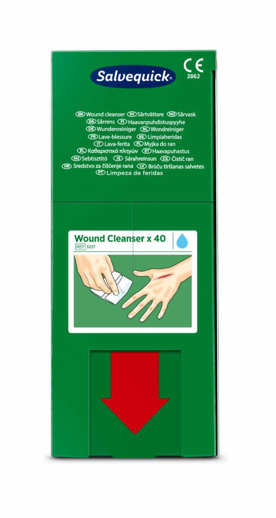 40 "Cederroth" Wipes Salvequick Wundreiniger refill für Savett-Spender REF 51011006