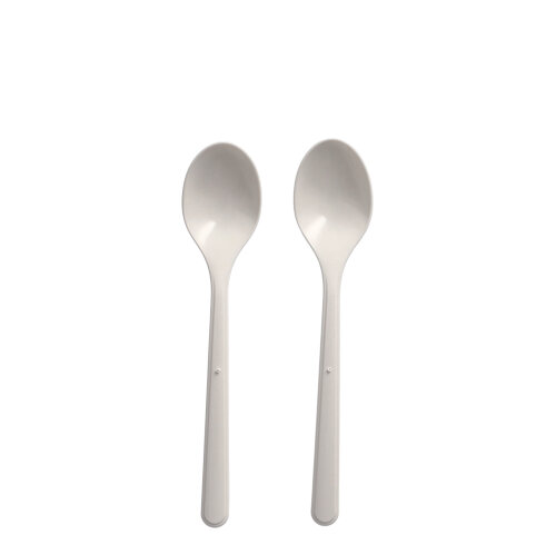 50 "Circulware" Mehrweg-Kaffeelöffel PP-MF 13 cm weiss extra stabil