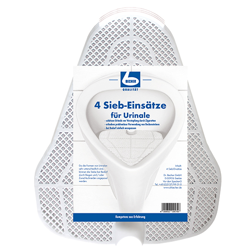 4 "Dr. Becher" Siebeinsätze für Urinale