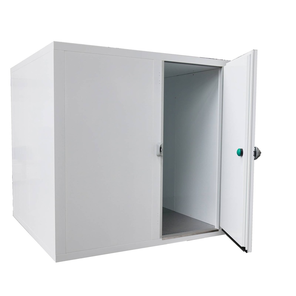 Kühlzelle 2.400 x 2.100 x 2.010 mm ohne Aggregat | Volumen 8,0 m³ | WS 80 mm | Türbreite 900 mm