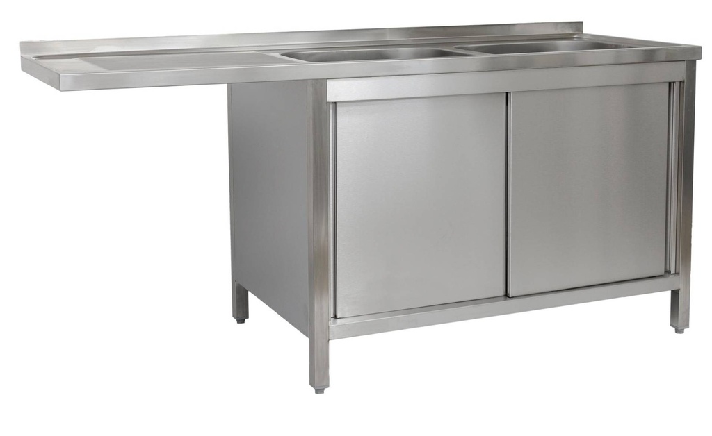 Spülzentrum 1600 x 700 x 850 mm 2 Becken rechts       700 mm Tiefe