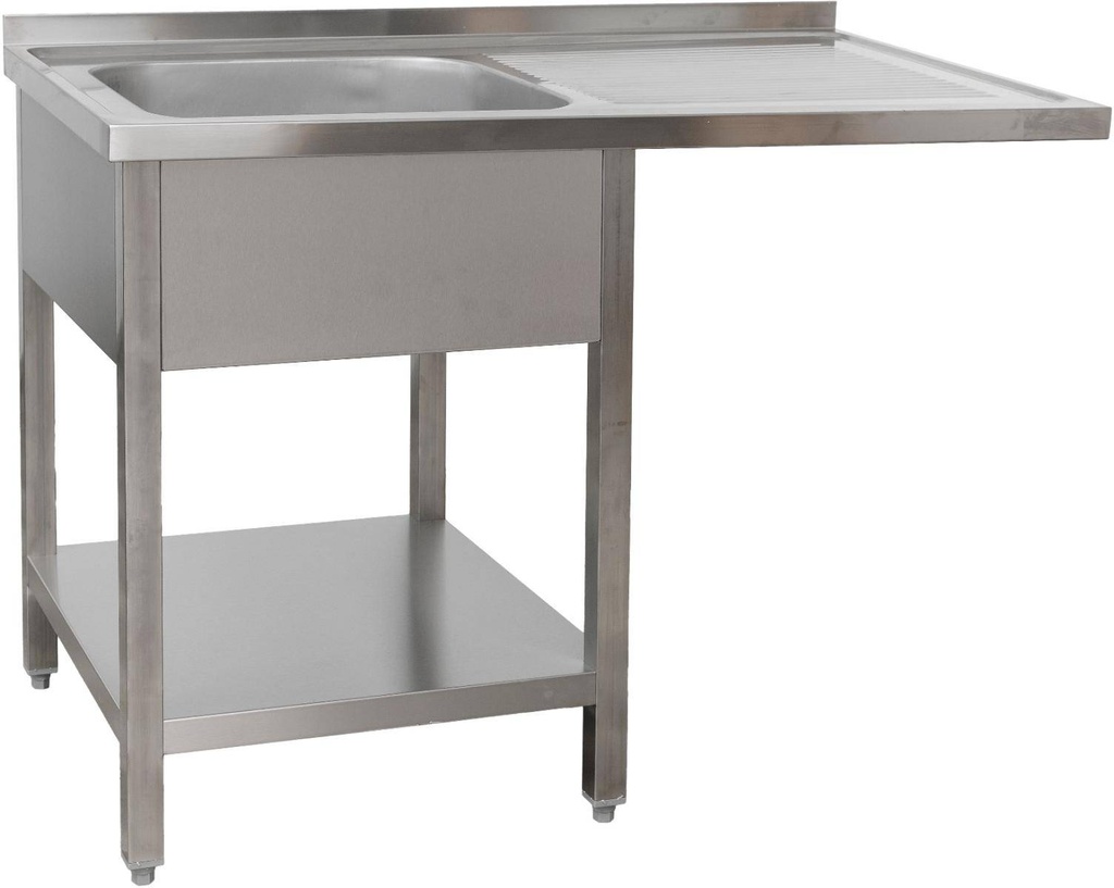 Spülzentrum 1200 x 600 x 850 mm 1 Becken links, mit Grundboden      600 mm Tiefe