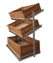 Brotkorb Etagere 3 Hoch Breit Modell, 620 x 335 x 760 mm
