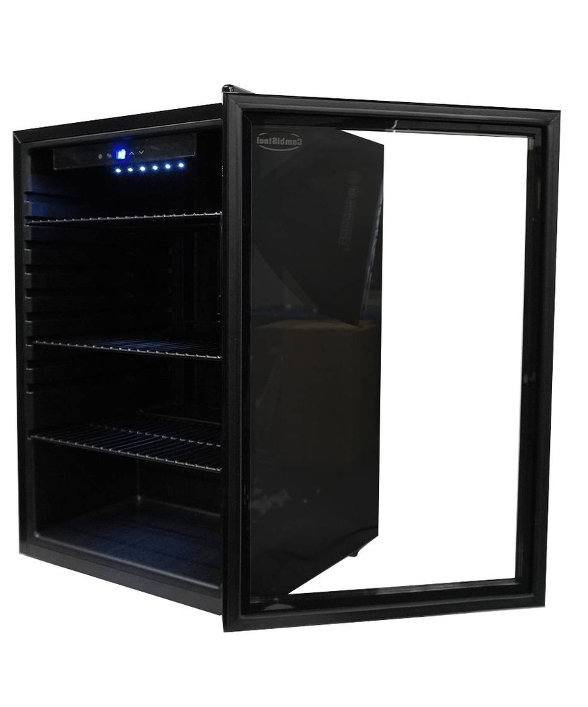 Kühlschrank Tischmodell aus Schwarzstahl, 115 L, schwarz