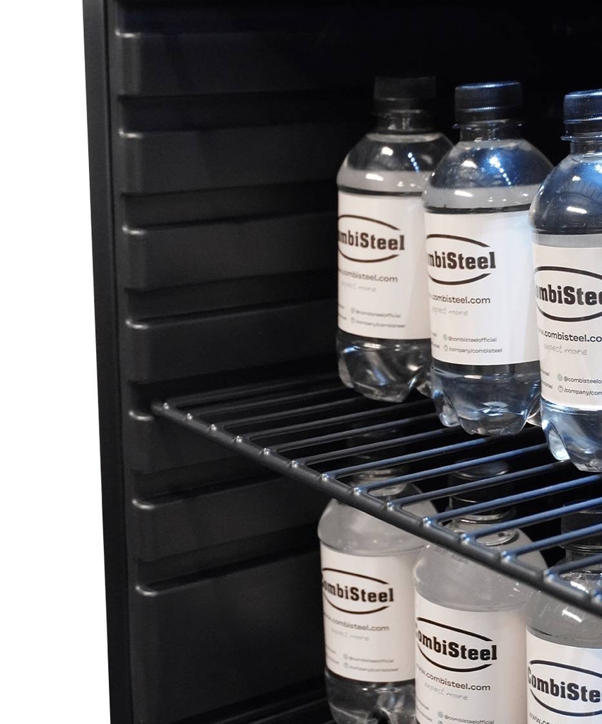 Kühlschrank Tischmodell aus Schwarzstahl, 115 L, schwarz