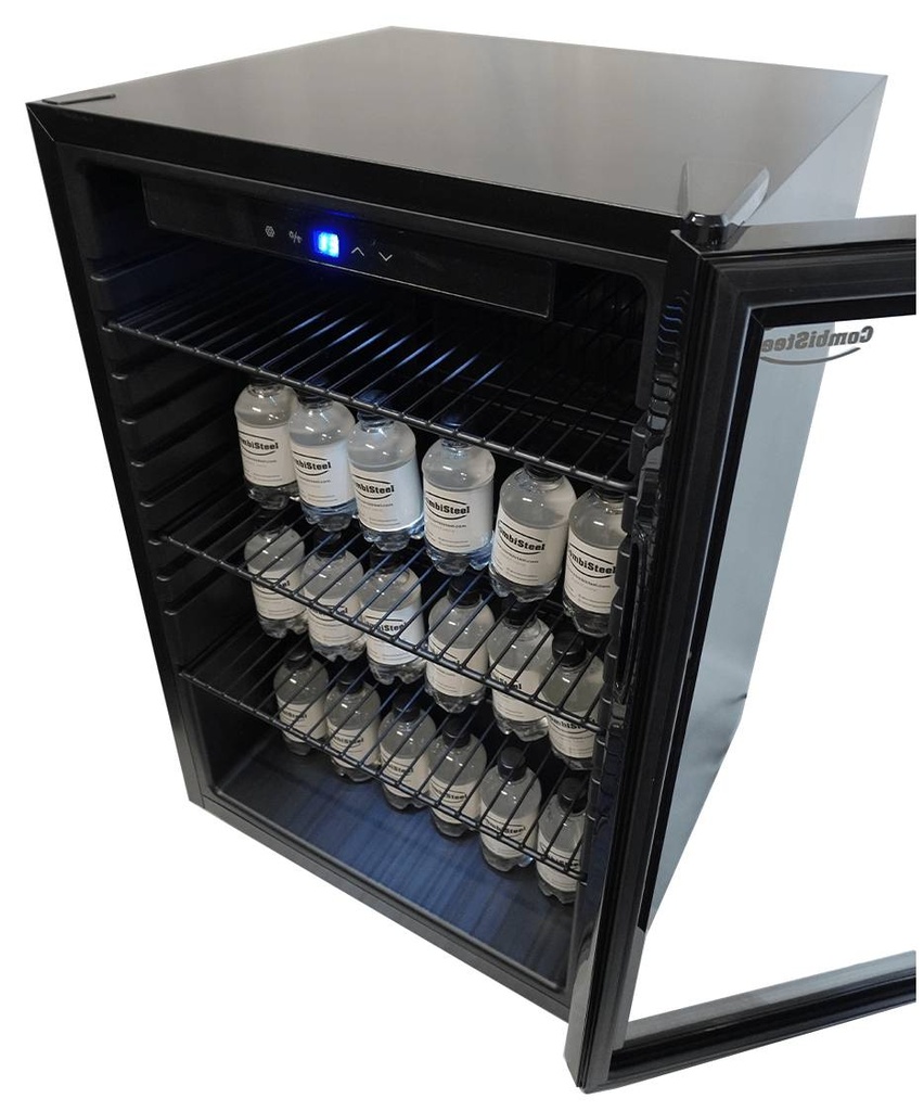Kühlschrank Tischmodell aus Schwarzstahl, 115 L, schwarz