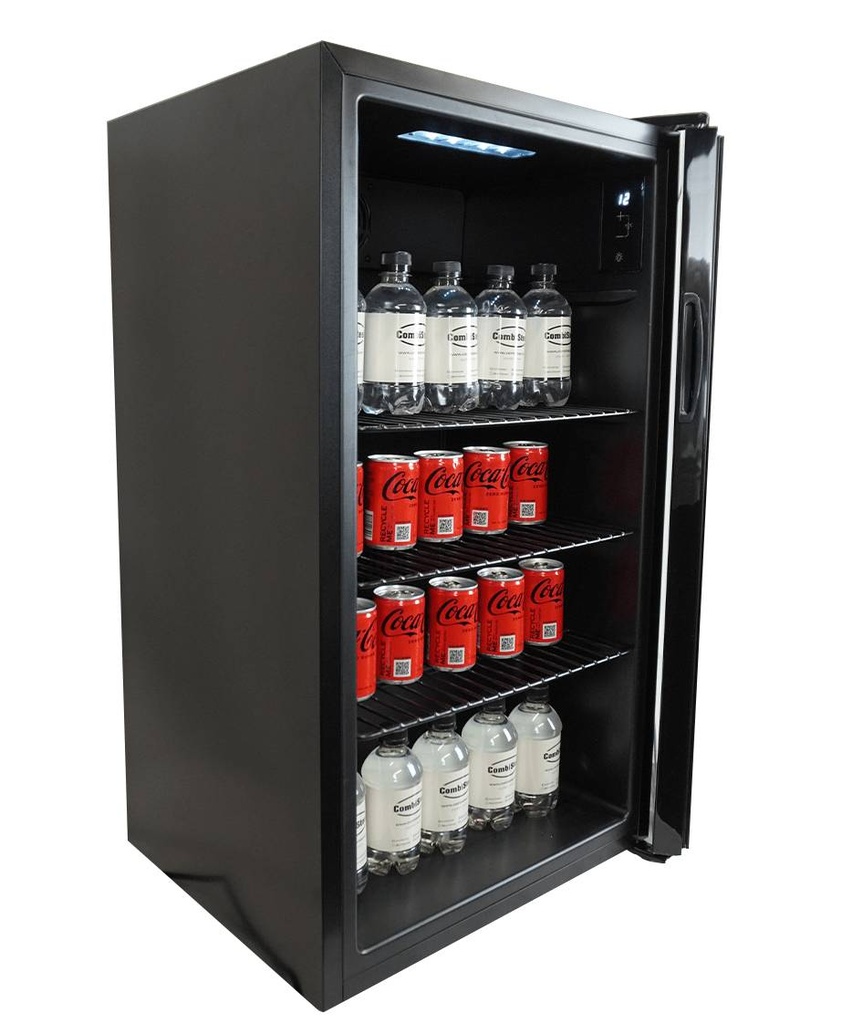 Kühlschrank Tischmodell aus Schwarzstahl, 80 L, schwarz