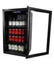 Kühlschrank Tischmodell aus Schwarzstahl, 80 L, schwarz
