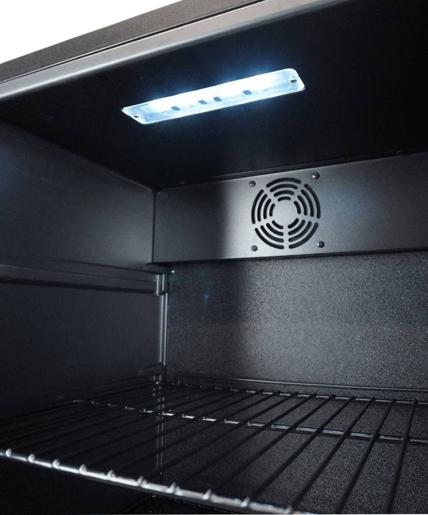 Kühlschrank Tischmodell aus Schwarzstahl, 80 L, schwarz