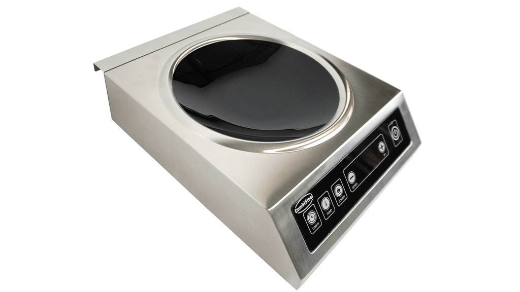 Induktion Wokplatte aus Edelstahl, 340 x 440 x 117 mm