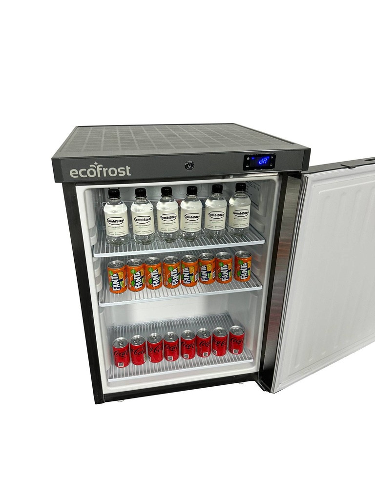 Kühlschrank 1 Tür aus Edelstahl, 200 L, 600 x 635 x 835 mm