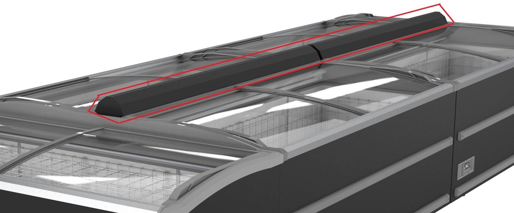 Tiefkühltruhe Verbindung 2500 für 7072.0115, 2500 mm, schwarz