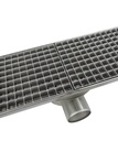200 Bodenablauf 891 aus Edelstahl, 891 x 200 x 140 mm