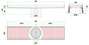 200 Bodenablauf 891 aus Edelstahl, 891 x 200 x 140 mm