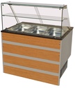 Gekühltes Büffet GN 3/1, 1070 x 800 x 850 mm, braun
