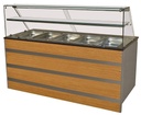 Gekühltes Büffet GN 5/1, 1800 x 800 x 850 mm, braun