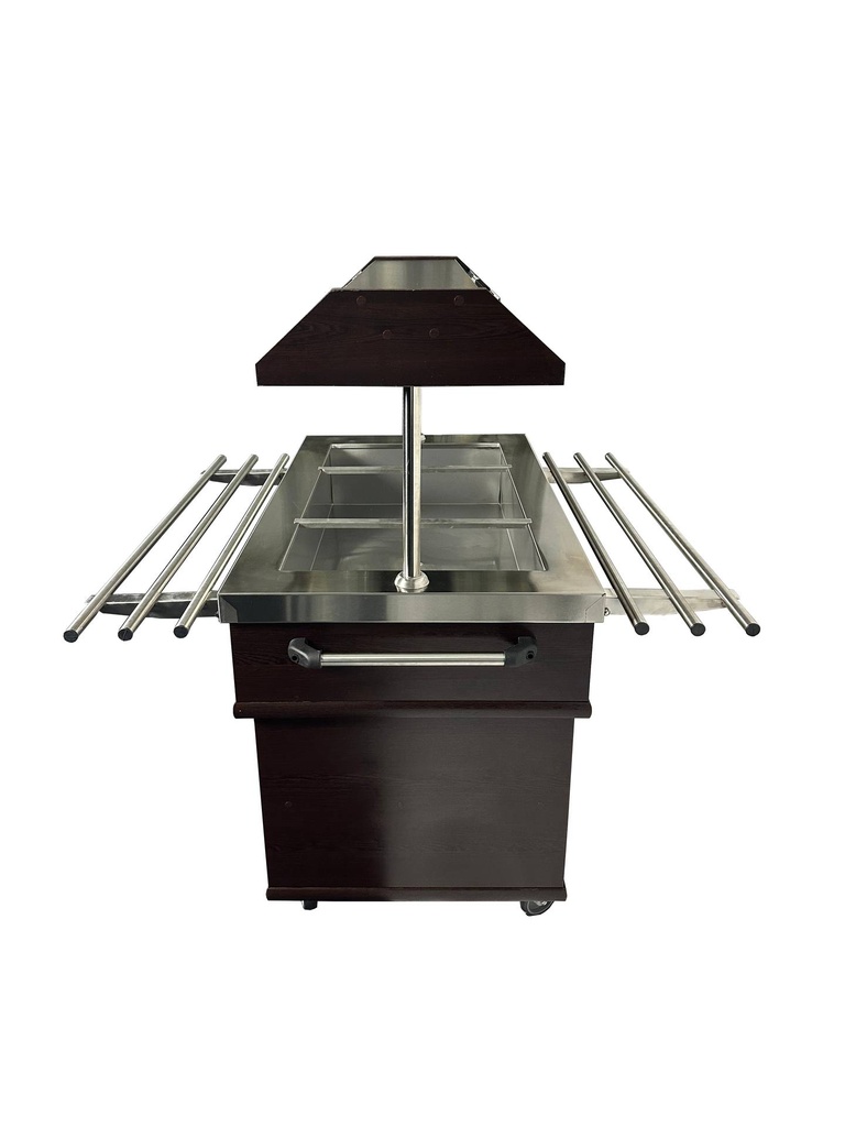 Gekühltes Büffet GN 3/1, 1200 x 700 x 1400 mm, mahagoni
