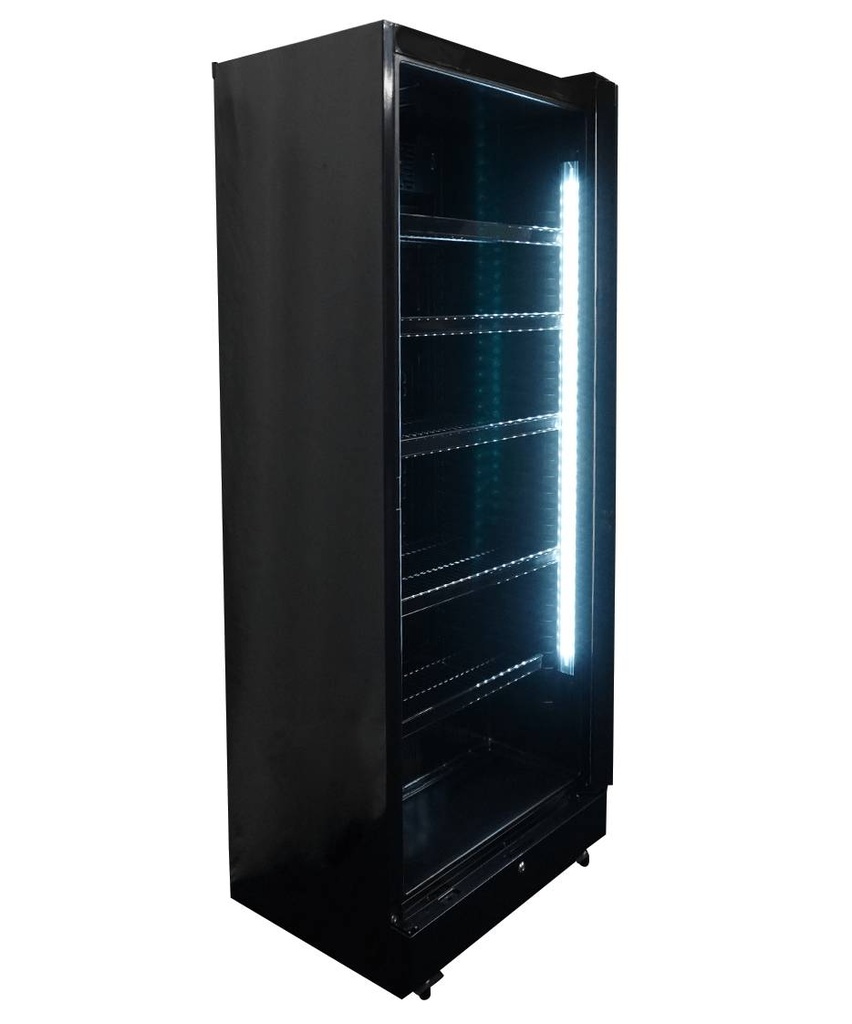Kühlschrank 1, 650 x 595 x 1795 mm, 400 L, schwarz