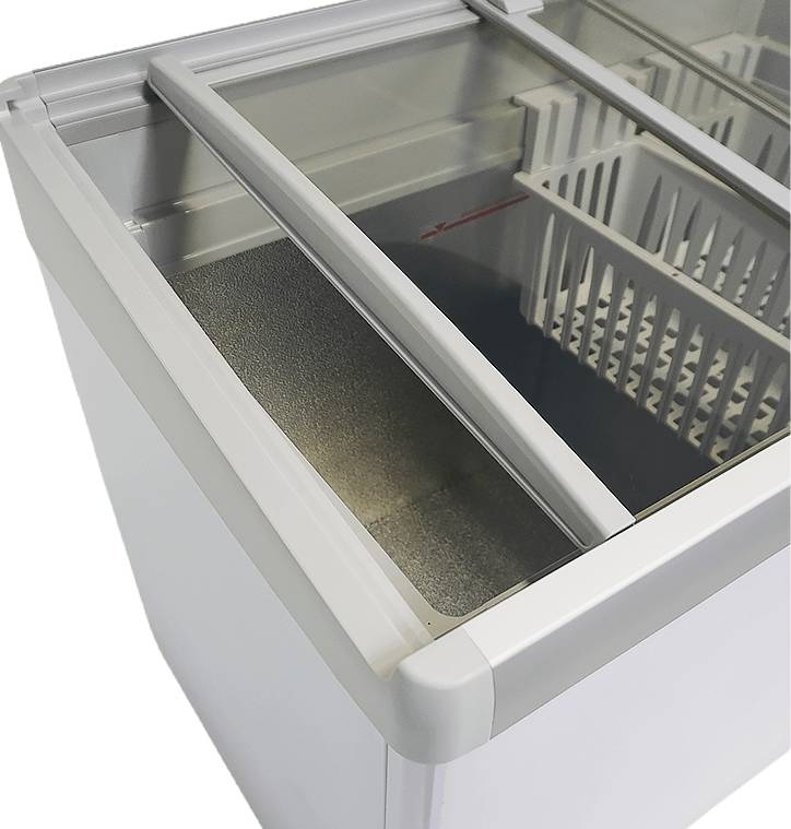 Tiefkühltruhe Glasdeckel Lotte aus ABS Kunststoff, 336 L, weiß
