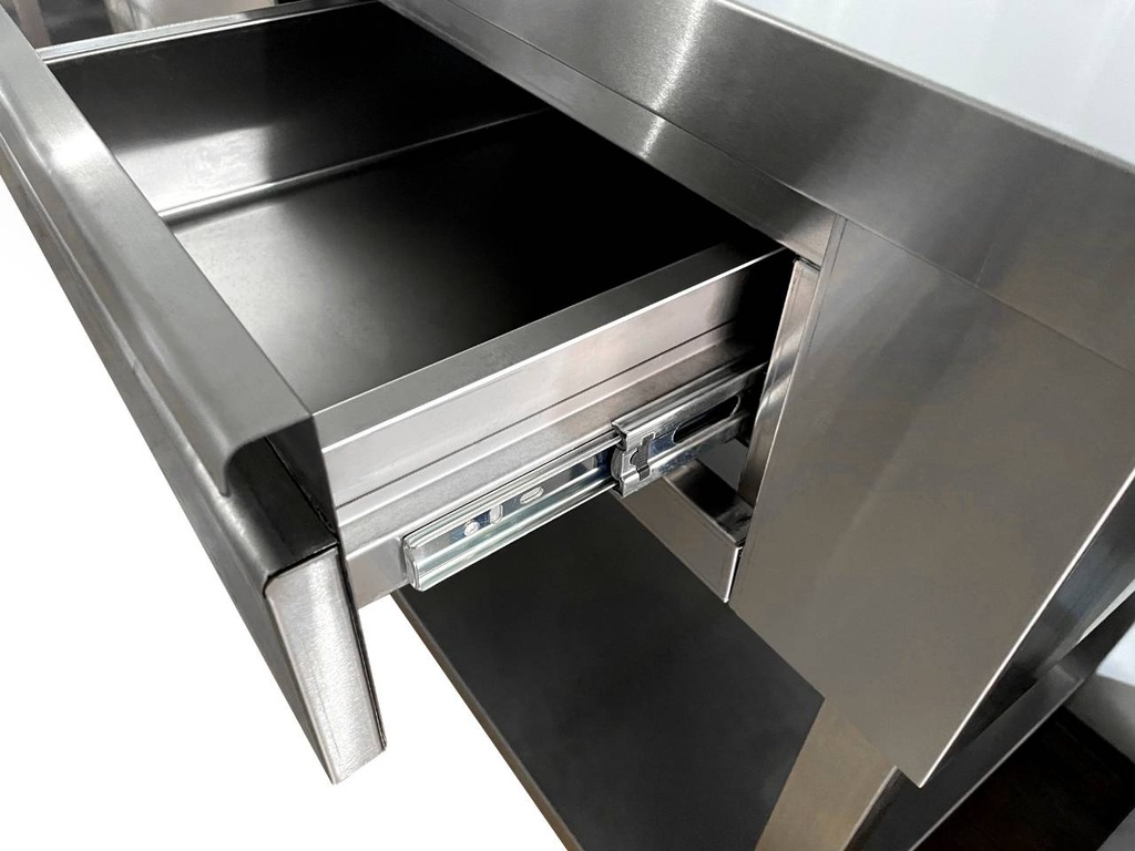 Kaffee Arbeitstisch aus Edelstahl, 1000 x 600 x 1150 mm