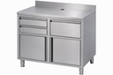 Kaffee Arbeitstisch aus Edelstahl, 1250 x 600 x 1150 mm