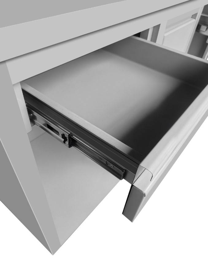 Kaffee Arbeitstisch aus Edelstahl, 1500 x 600 x 1150 mm