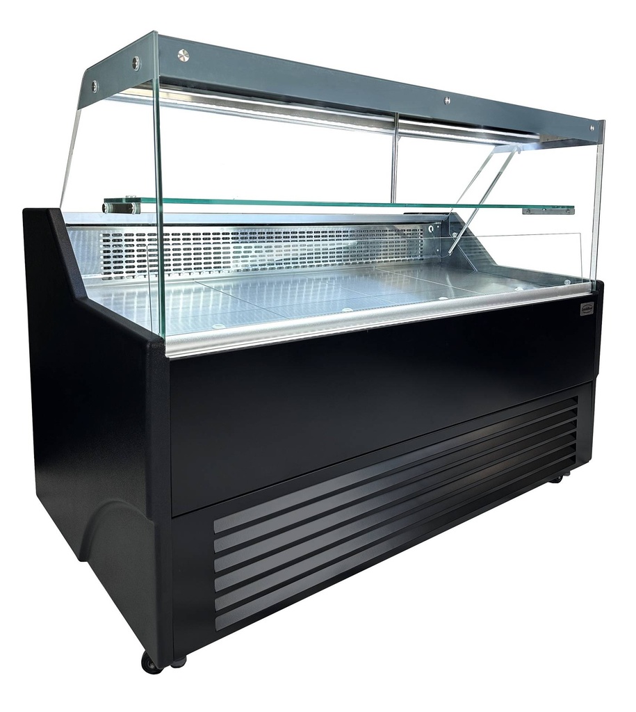 Kühlvitrine Wesley 1.3, schwarz / edelstahl
