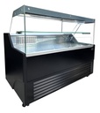 Kühlvitrine Wesley 1.3, schwarz / edelstahl